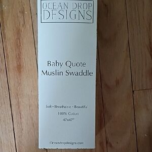 Baby Quote Muslin Swaddle - White